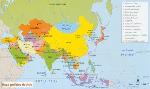 Mapa político-Asia